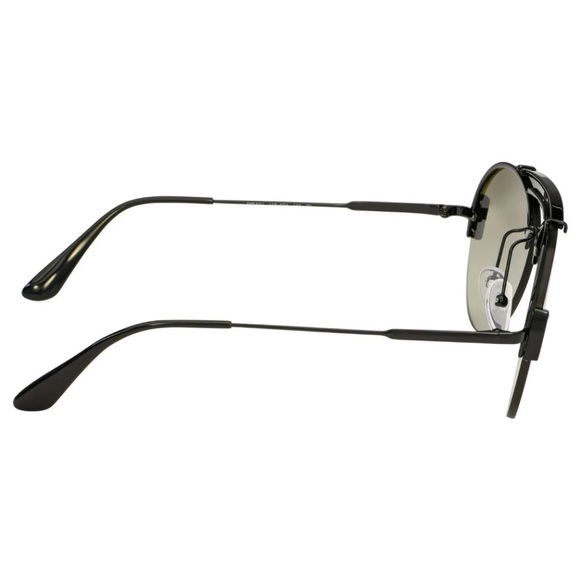 Prada Aviator Sunglasses Black Frames Green Gradient Lens Decorative Brow Bar - Picture 8 of 12